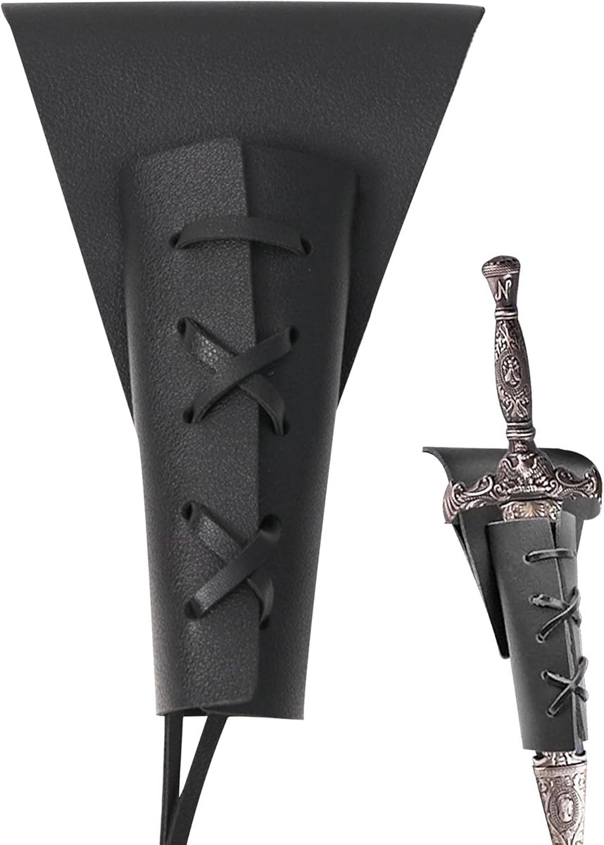 Zwaardriem met veters, middeleeuwse zwaardkikker, verstelbare lederen zwaardholster voor kostuum, cosplay, riemschede accessoire en renaissance-accessoires