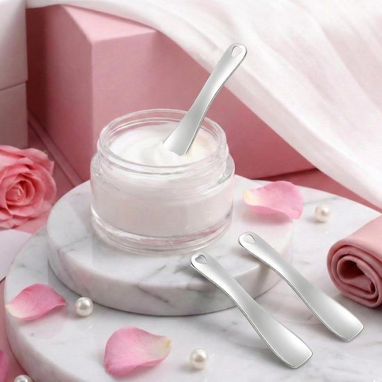 Spatels cosmetica, huidverzorging, cosmetica, lepel, beauty-scoop, herbruikbare mini-make-up applicator voor gezichtscosmetica, gezichtsmasker, crème, lotions en — afbeelding 4