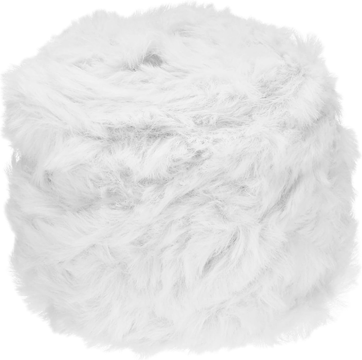 70 m kunstbontgaren, donzig garen, gehaakt pluizig garen, zachte dikke polyester pluche bontwimpers voor haken, gebreide deken, tapijt, trui, sjaal, hoed, beer ambacht, wit