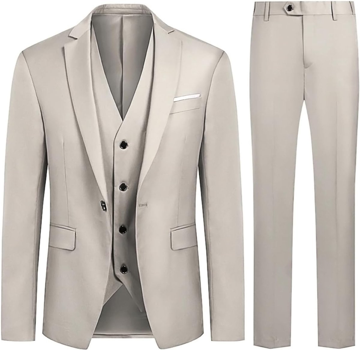 Herenpak, slim fit, 3-delig pak, modern herenpak, 3-delig, colbert, broek voor business, bruiloft