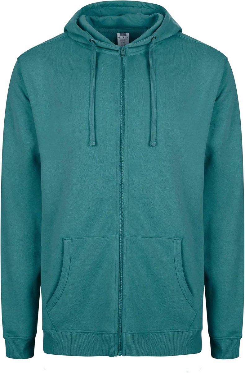 SF270U Sweatshirt met ritssluiting en capuchon, uniseks, groenblauw, maat 2XL, Blauwgroen, XXL