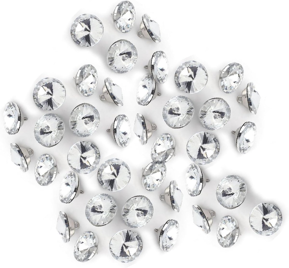 Knopen knutselen, strassknopen, diamant kristal meubelknop strasssteentjes sofa hoofdbord versieren knop DIY handwerk decoratie (20 mm)