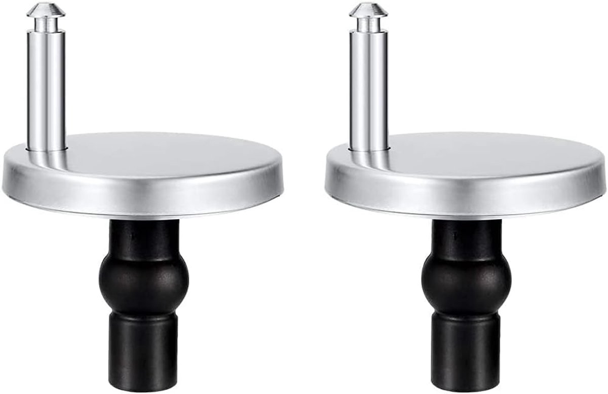 2 Pack Toiletbril Scharnieren Top Quick Release Bevestigingen Universele Vervanging Rubber Goed Moeren Schroeven Blind Gat Fittings Uitbreidende Rubber Schroeven 45mm Base