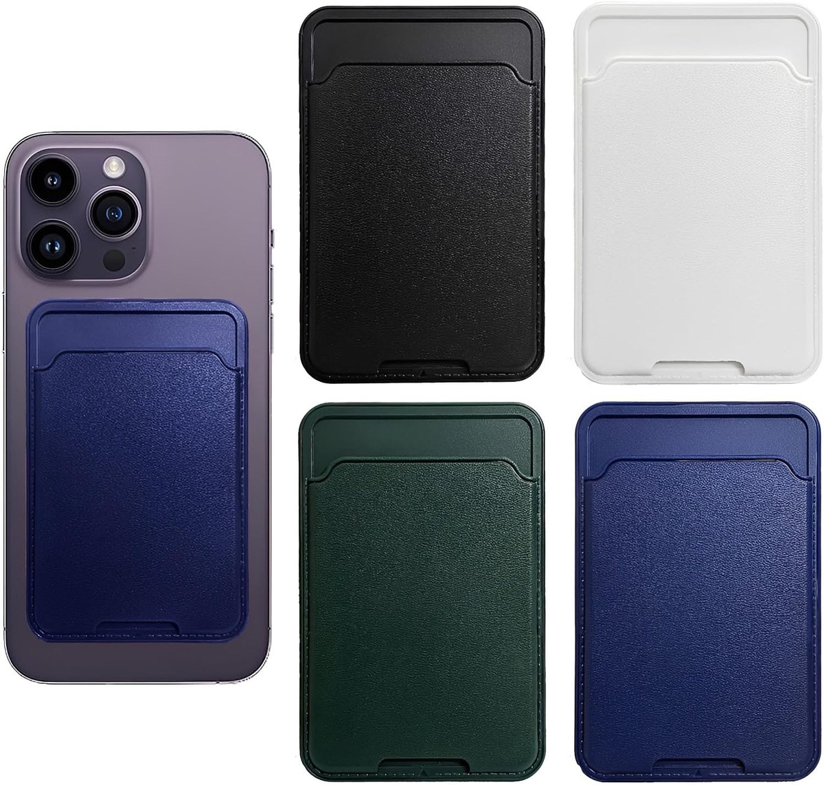 4 stuks mobiele telefoon creditcardhouders, smartphone portefeuille, mobiele telefoon kaarthouder sticker portemonnee, mobiele telefoon portemonnee om op te plakken - zelfklevende hoes voor