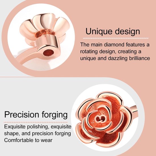 Ringen, verstelbare open bandring, anti-stress, cadeau voor dames, moeder, meisjes — afbeelding 4