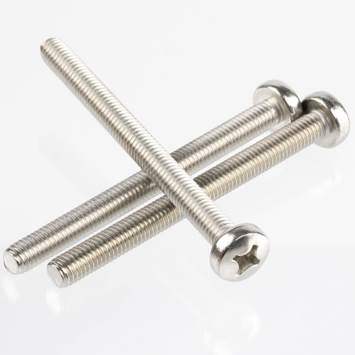- C59806 - Set van 5 metalen schroeven met cilinderkop M6 x 70 mm met PH2 - Montageschroeven - DIN 7985 - in roestvrij staal A2 - kleur zilver