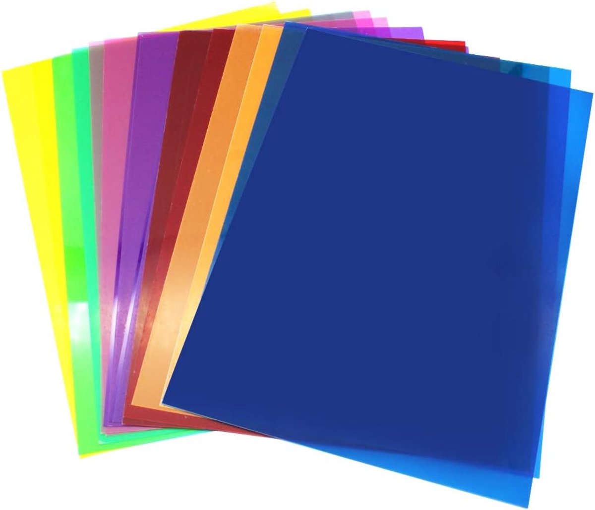 14 stuks gel-kleurfilter, vierkant, doorzichtige filterset, kleurcorrectie, 11,7 x 8,3 inch voor fotostudio, led-videolamp, DJ-licht | Kleurgelfilter, transparant filterblad, kleurcorrectie, voor flits, ledlicht, film, video, foto