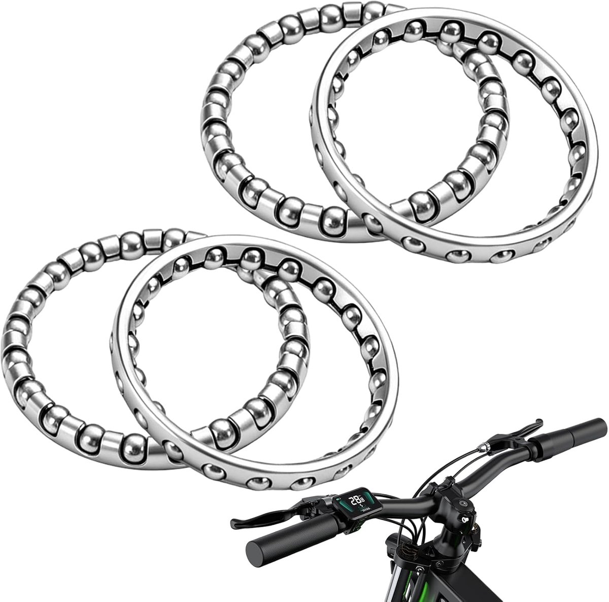 Lagers voor fiets trapas OD 40 mm, fiets reserveonderdelenset geschikt voor fietskrank, compatibel met racefietsen Lowrider fiets (4 stuks)