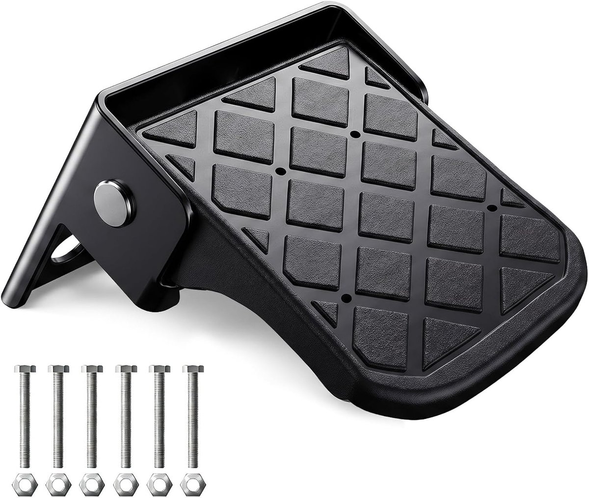 Kruk, opstapkruk voor elektrische auto, inklapbaar, met bevestiging met 2 gaten, antislip oppervlak, ruimtebesparend, voor passagiers, elektrische fiets of motorfiets, 1 paar