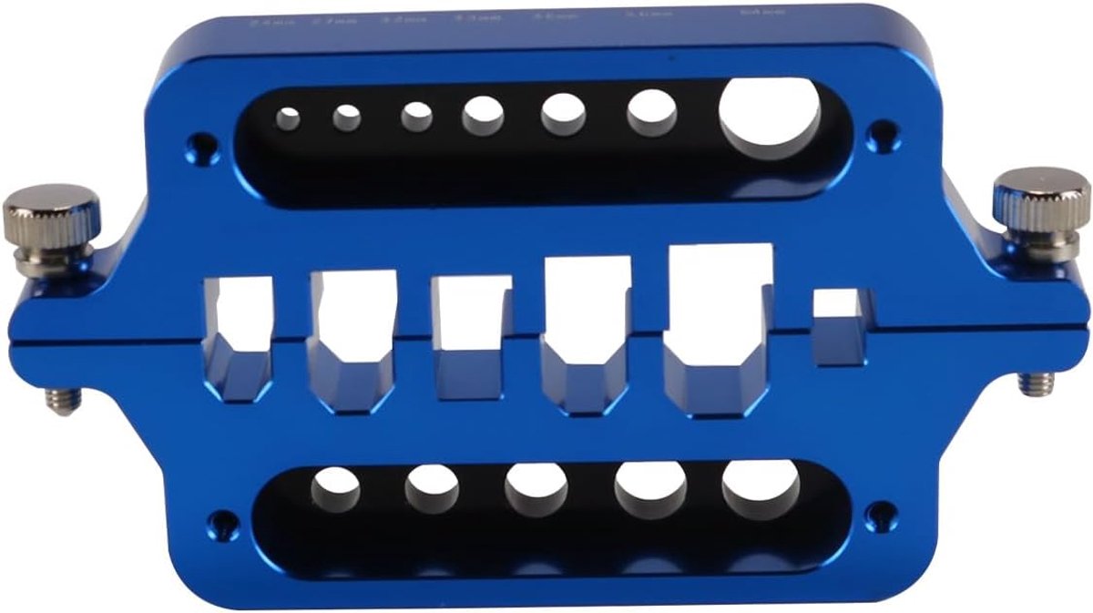 Aluminium las- en soldeerstation-mal RC-gereedschap voor XT60, XT90, T, Deans-connectoren, blauw