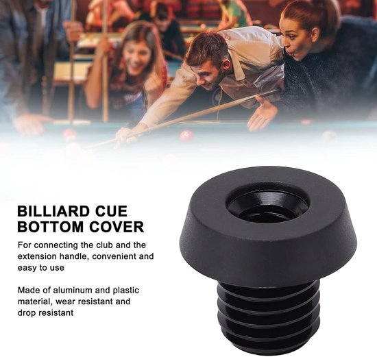 Bumper, Aluminium en Rubber Biljartkeu Rubber Bumper Pool Keu Blok Butt Aangesloten Extension Accessoires — afbeelding 4