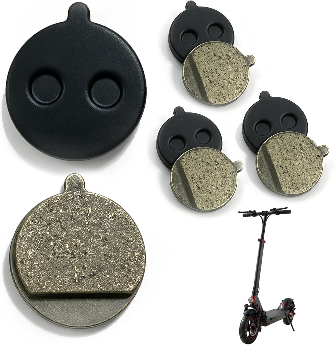 4 remblokken voor step, semi-metallic, remblokken | Voor Soflow So4 Pro Gen2, voor XiaoMi step, voor KUGOO M4/M4 Pro, stabiele rem, rijveiligheid