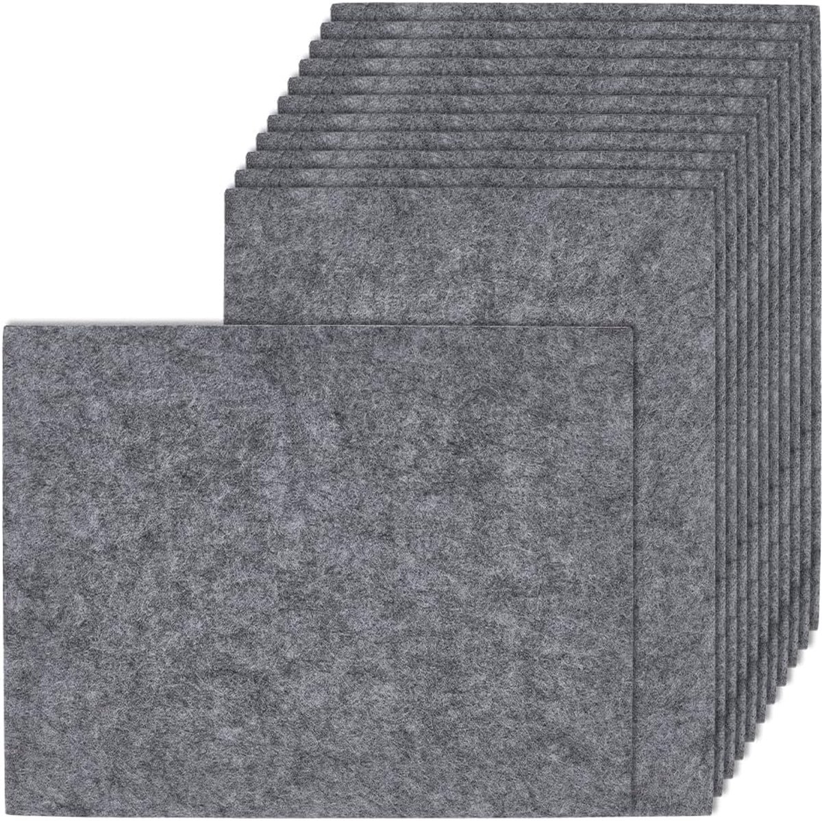 12 stuks zelfklevende vilten pads, 20 x 16 cm vilten meubelpads 5 mm antislip snijbare vellen voor het beschermen van hardhouten vloeren stoel muurbeschermer sieraden doos voering doe-het-zelf