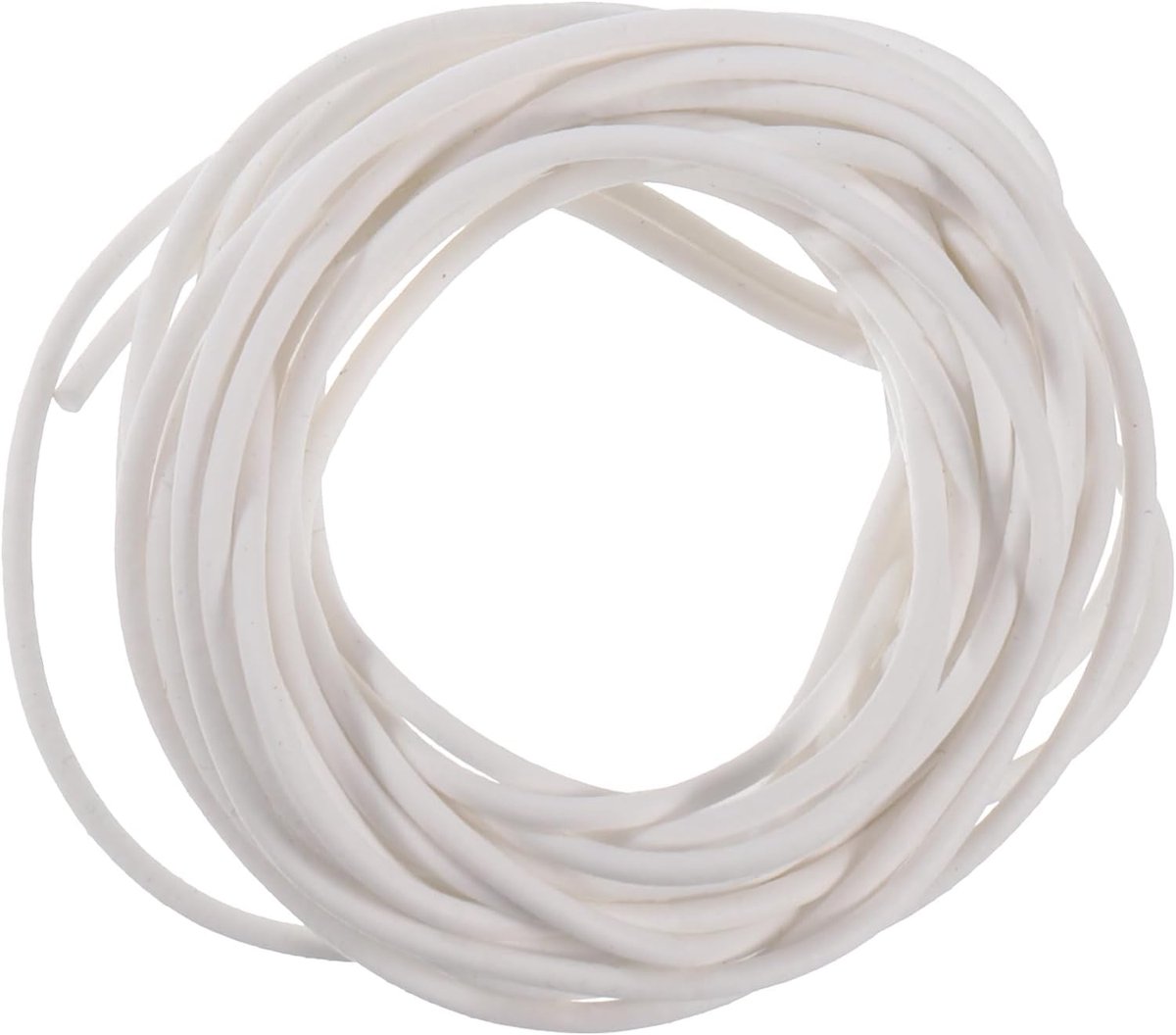 sourcing map Afdichtstrip van siliconen schuim, 2 mm, diameter 5 meter, lang, spons, rubber, weer-afdichtstrip, rond, rubber, koord, stevig voor knutselen, buizen, handwerk