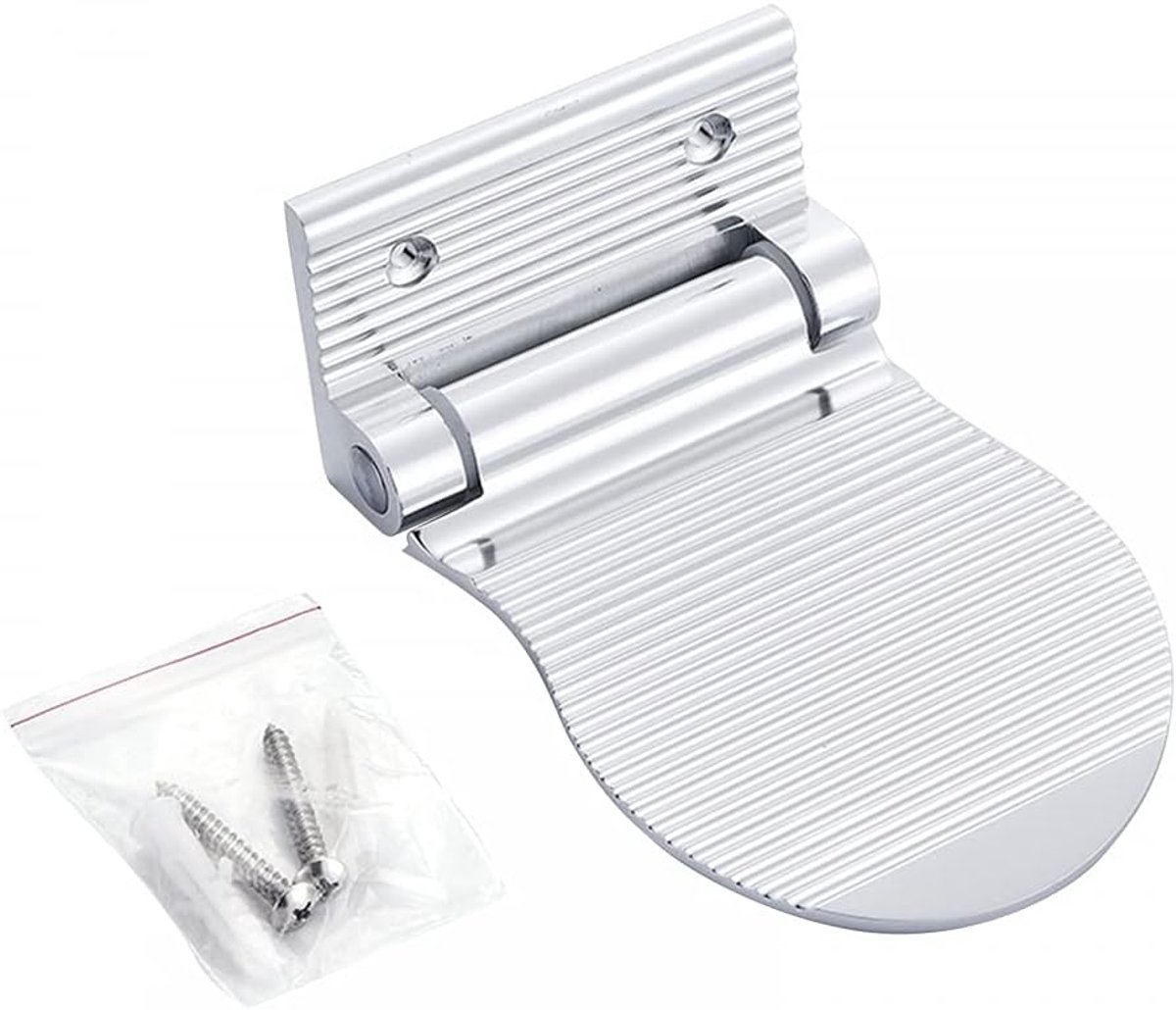 Douchevoetsteun, opvouwbare scheervoetsteun, antislip aluminium badkamerdouche-pedaal met bevestigingsschroeven voor vrouwen, ouderen, zwangere vrouwen