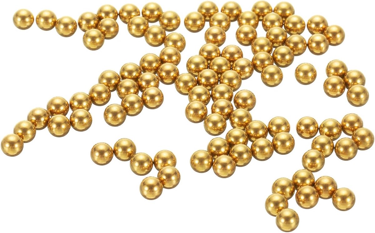 100 stuks precisiemassieve messing lagerkogels 4,5 mm industriële ballen voor machines, auto's en doe-het-zelf (H62 messing)