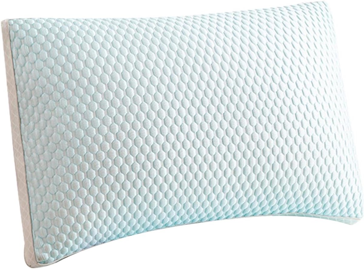 Koelkussen - Bedkussen Zijslaap - Comfortabel Slapen - Ademend Ijszijde - 74x48x8 cm - Lichtblauw