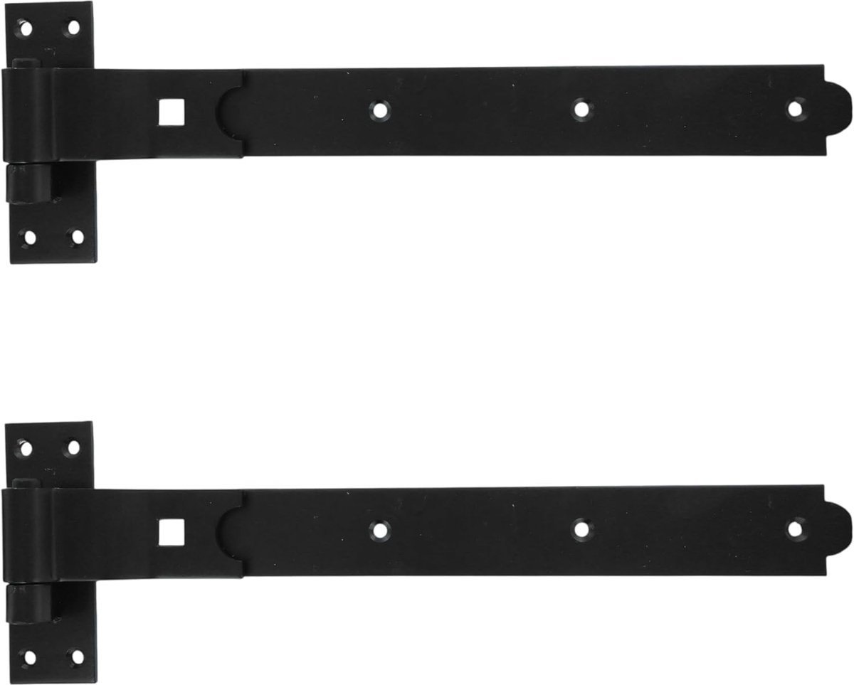 Scharnieren Heavy Duty haak en band Cranked Necked Zwart 400mm (16 inch) - Pack van 2 stuks