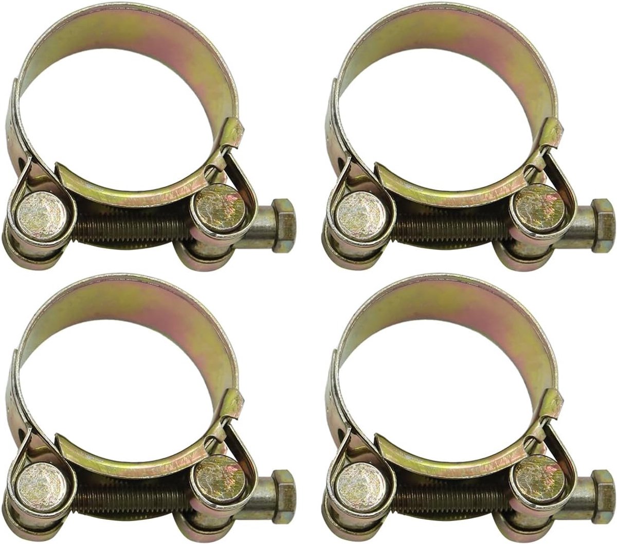 4 stuks T-bouten slangklemmen, 40-43 mm uitlaatijzeren slangklem voor auto-water- en gasbuizen