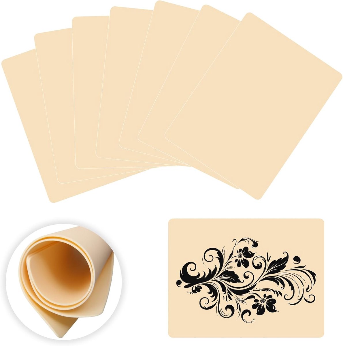 15 vellen blanco tatoeage oefenhuiden, 1 mm nephuid, dubbelzijdige tatoeage, huid, tatoeage, wenkbrauw, oefenhuid, siliconen pads voor tatoeage, beginners, kunstenaars, tattoo-benodigdheden, 15 x 19