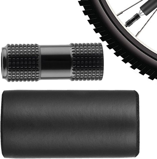 Fiets Luchtpomp Adapter - Ventiel Opzetstuk - Banden Oppompen - 360 Graden Flexibel - 3.8 x 1.3 cm - Zwart — afbeelding 4