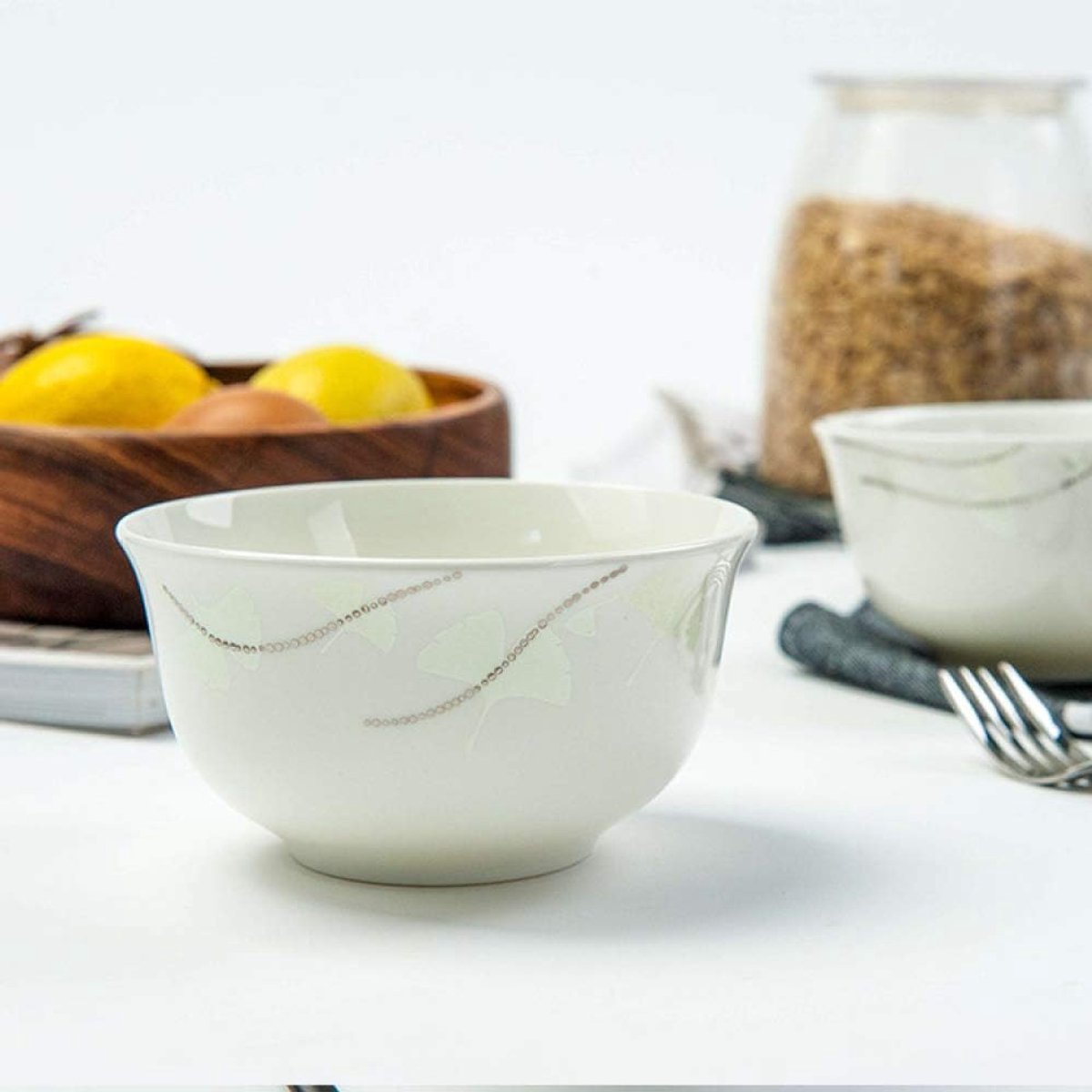N Een porseleinen kom 4,5 Inch Bone Porseleinen Bowl Huishoudelijke Keramische Rijstkom Soepkom Saladekom