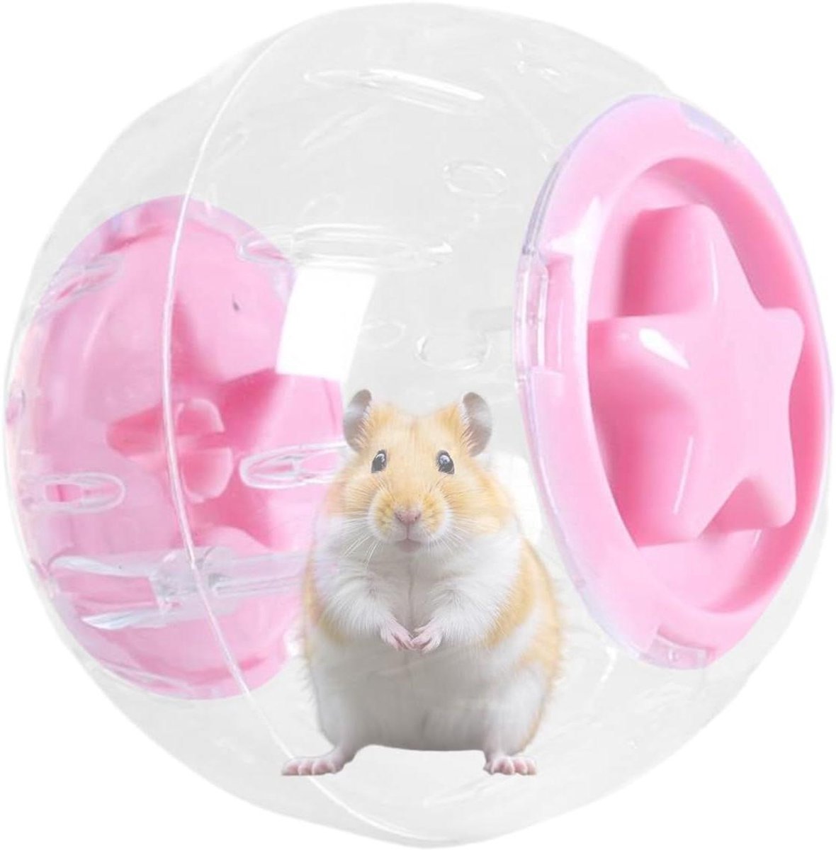 Hamster Bal - Loopbal Dier - Huisdier Beweging - Ademend Ontwerp - 17 cm Diameter - Roze