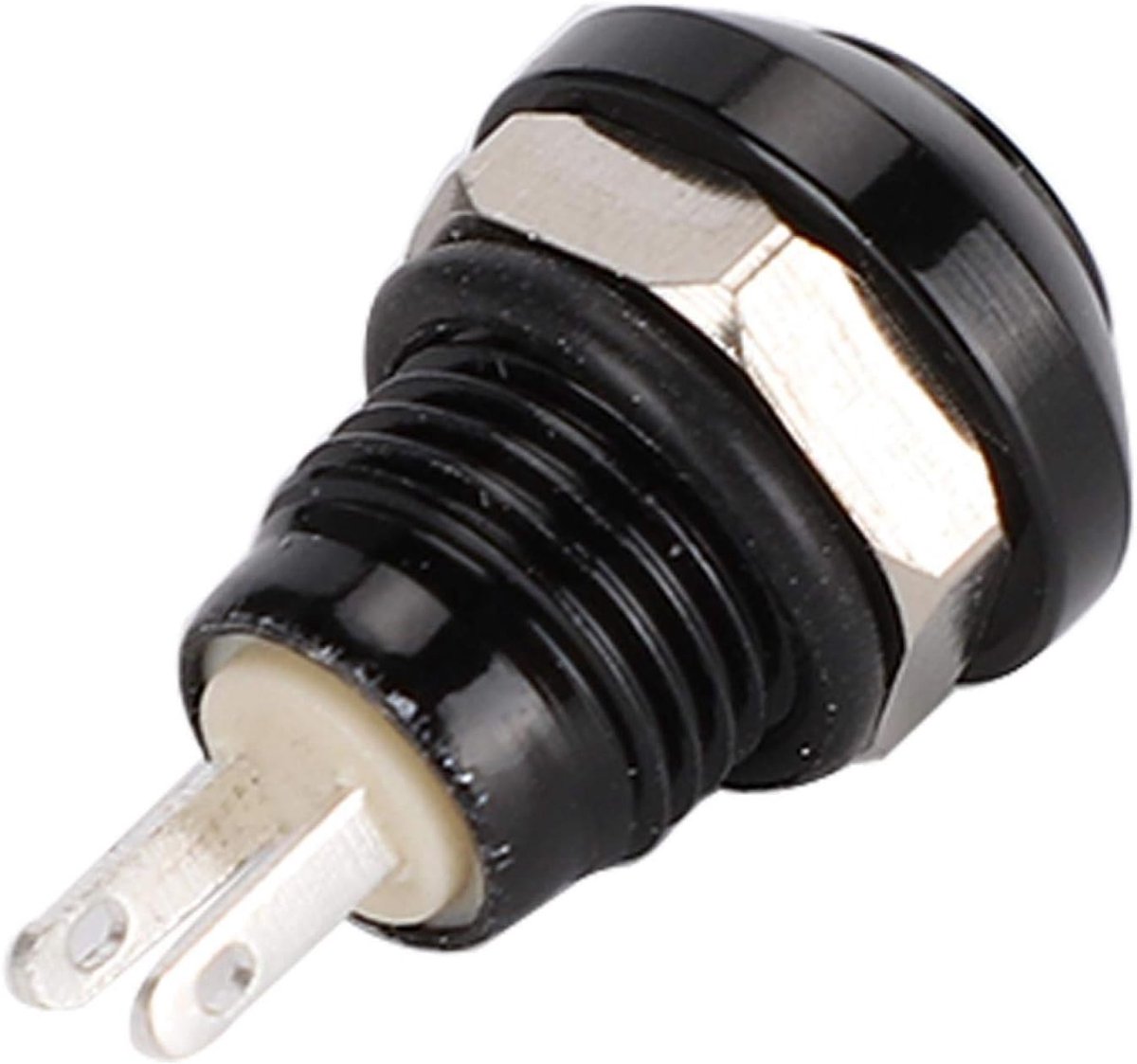 1A 24V 8mm Mini Auto Drukknop Schakelaar Waterdicht Momentary Zink-Aluminium Legering(zwart)