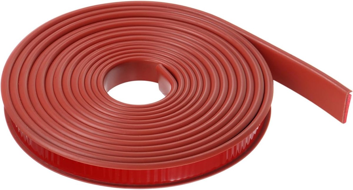 U-vorm randband 16 mm x 6 m zelfklevend TPE flexibele fineerband, zachte randstrepbescherming voor meubels, kast, tafel, bescherming, reparatie, bruin
