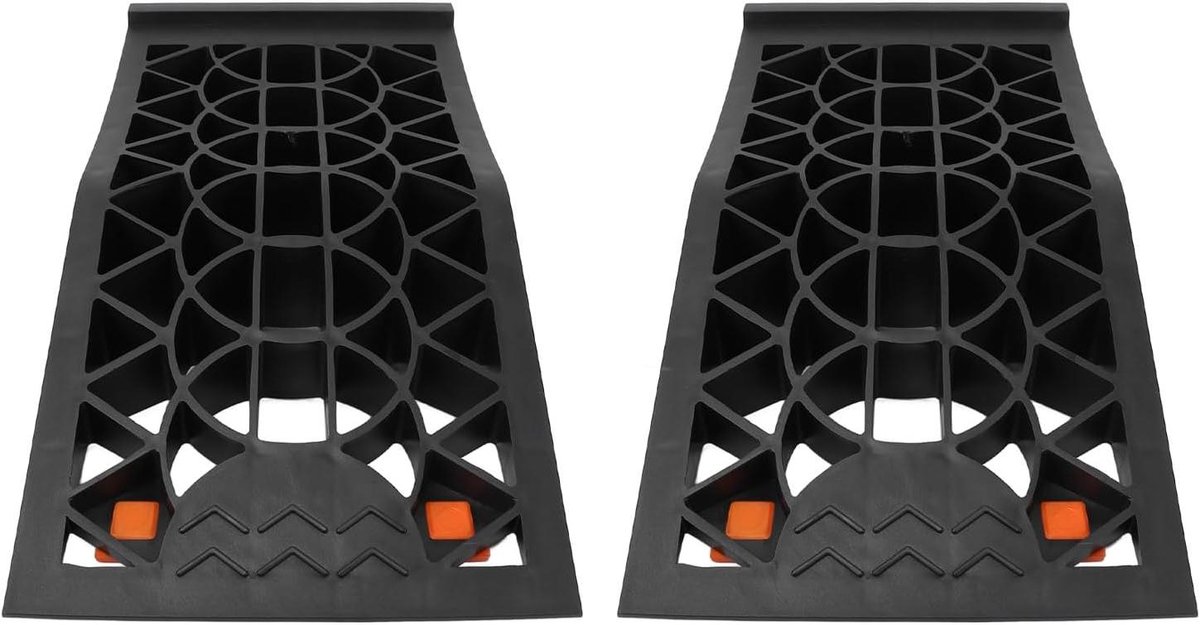 Oprijplaten Auto - Autobrugjes Onderhoud - Voertuigonderhoud - Verbeterde Wrijving - 277 kg - Zwart