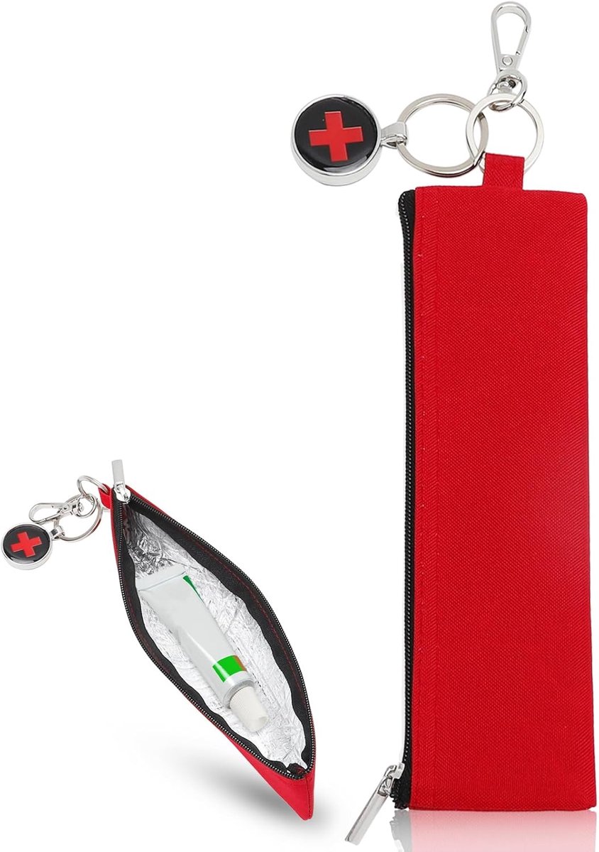 Mini koeltas met hanger - geïsoleerde medicijntas - epipentas met karabijnhaak - ideaal voor diabetici - SnelShoppen