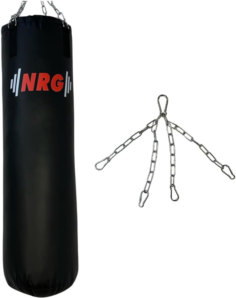 Punching bag 150 cm - kunstleer - professioneel gebruik - stevige constructie - SnelShoppen