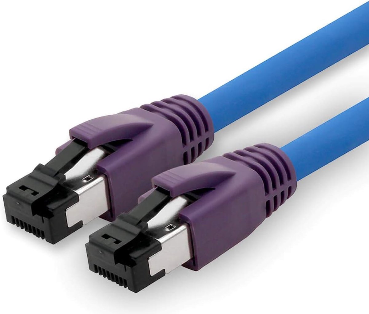 1aTTack.de 15m Cat.8 netwerkkabel CAT8 kabel CAT 8 2000 MHz 40 Gbit s 40GBase-T high end Poe+ patchkabel Ethernetkabel AWG24 koper LSZH blauw - 1 stuk 15m