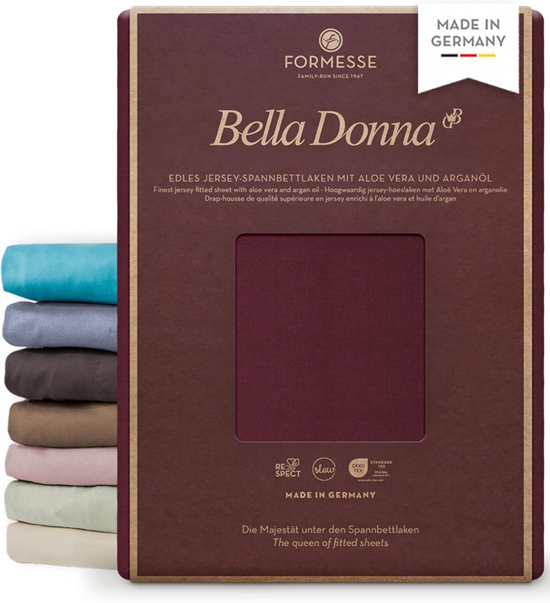 Fitted sheet voor matras 140-160 x 200-220 cm - Jersey - Carbernet - Perfecte pasvorm - SnelShoppen