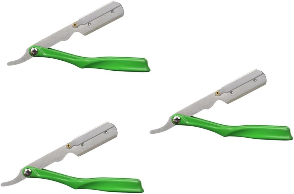 Handmatige Scheermeshouders - Scheeraccessoires Heren - Persoonlijke Verzorging - Ergonomisch Ontworpen Handvat - 3 stuks - Zilverkleurig