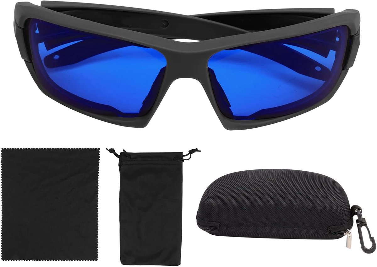 Golfbalzoekerbril PC HD UV-bescherming en Windbescherming Fietsbril voor Buiten High Definition Golfbalzoeker Sportbril Golf Sportbril(zwart)