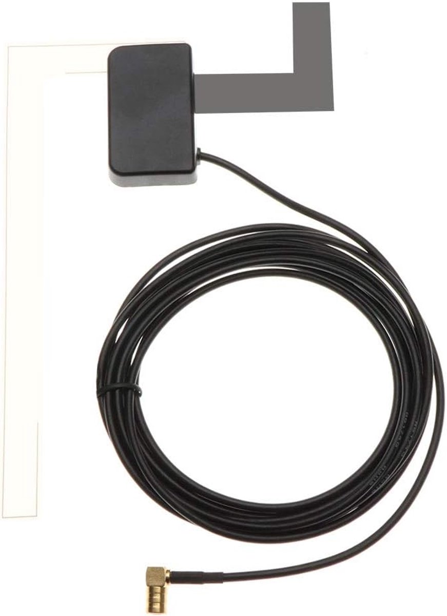 DAB+ schijfantenne, zelfklevende antenne voor DAB ontvangst, voor alle apparaten met SMB-aansluitingen, voor Pioneer, Kenwood, JVC, Alpine radio's