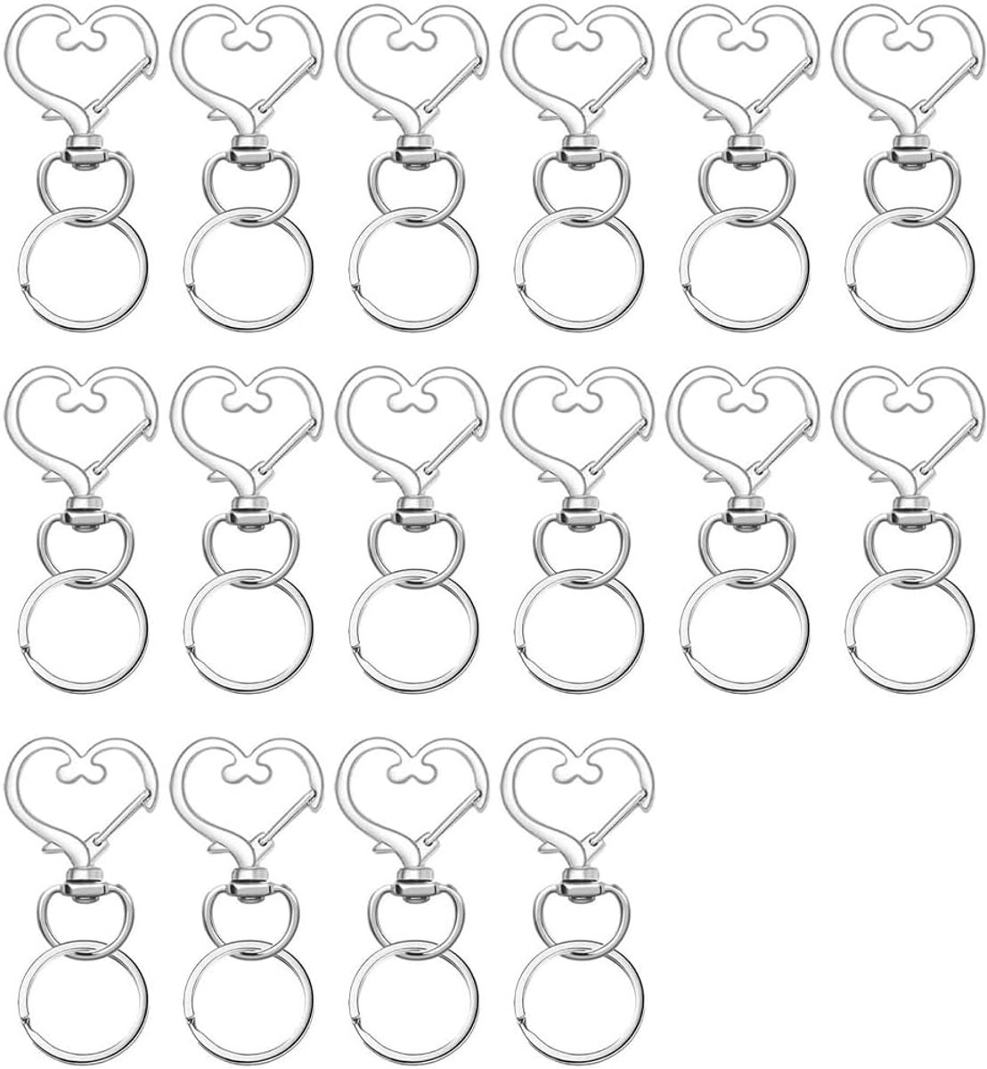 Metalen Carabiner Haak Sleutelhangers - Hartvorm - Duurzaam en Lichtgewicht - Voor DIY Decoratie - SnelShoppen