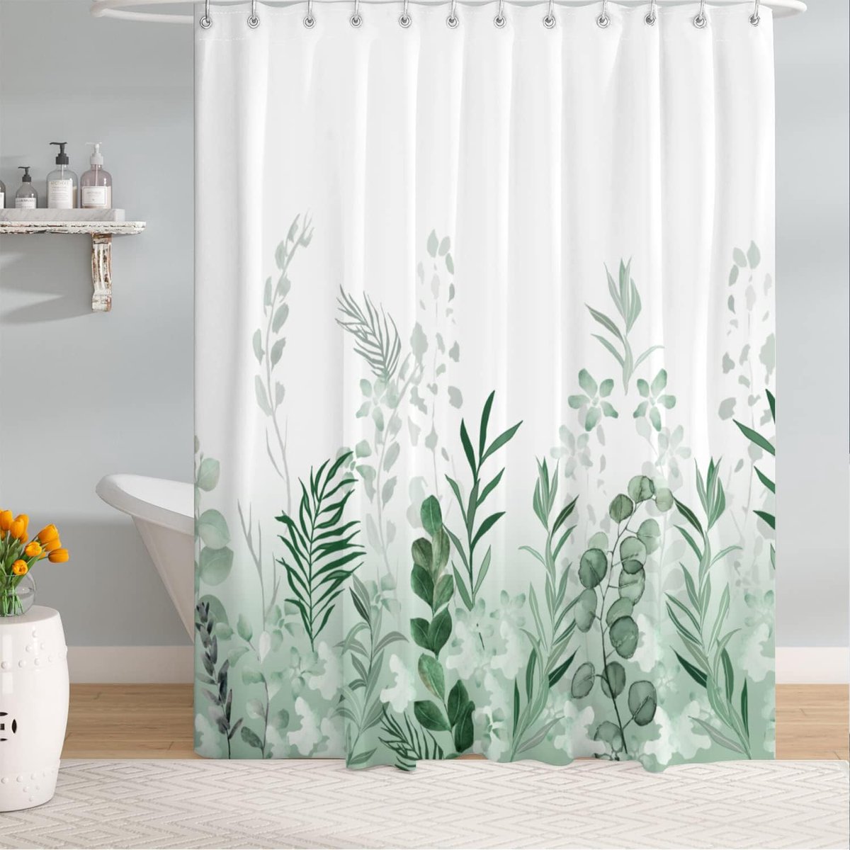 Douchegordijn 180x200cm - Polyester - Jungle Forest Design - Waterafstotend en anti-schimmel - SnelShoppen