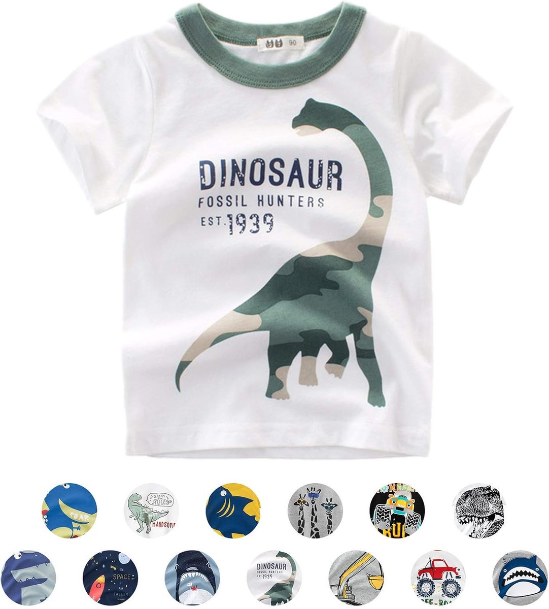Baby Tops 1-7 Jaar - Katoen - Schattig Dierentekening - Ideaal voor Speelse Kinderen - SnelShoppen