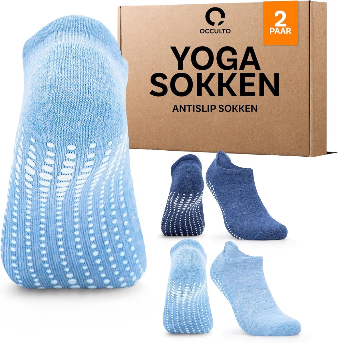 Yoga sokken unisex - model Mady - pack van 2-4 - comfortabel en antislip - ideaal voor yoga en pilates - SnelShoppen