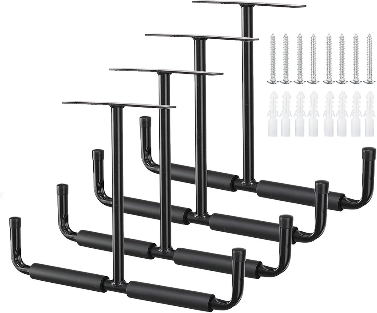 Wandhaken voor garage - dubbele ladderhaken - heavy load - multifunctioneel voor opslag - SnelShoppen
