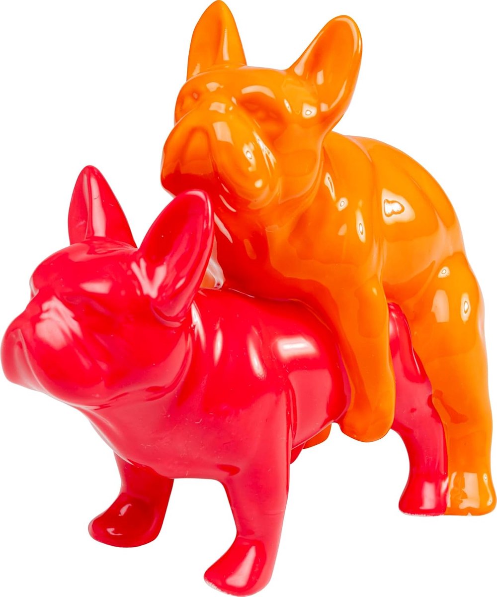 Decoratieve figuur - 17,2x10,8x19,5 cm - Steen - Speelse kleuren - Creëer sfeer in huis - SnelShoppen