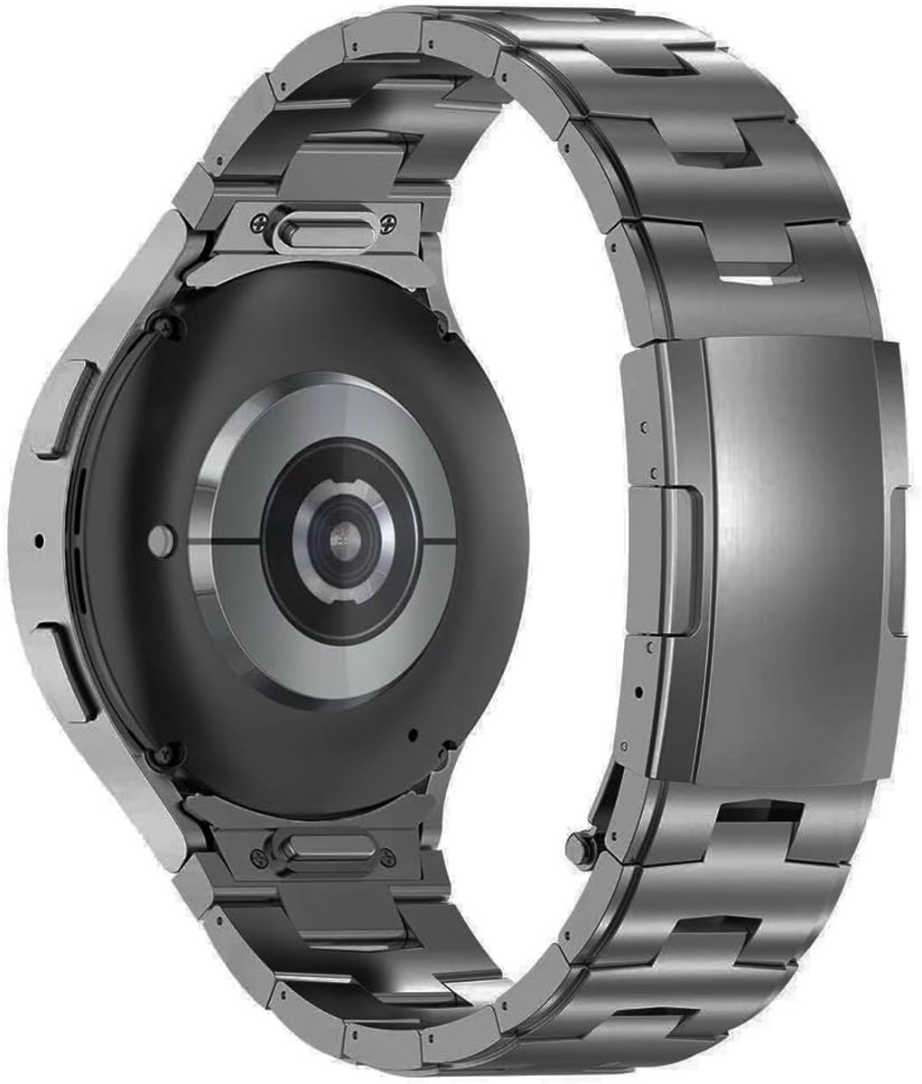 Metalen horlogeband 20mm - titanium - voor Samsung Galaxy Watch 7/6/5/4/FE - stijlvol en duurzaam - SnelShoppen