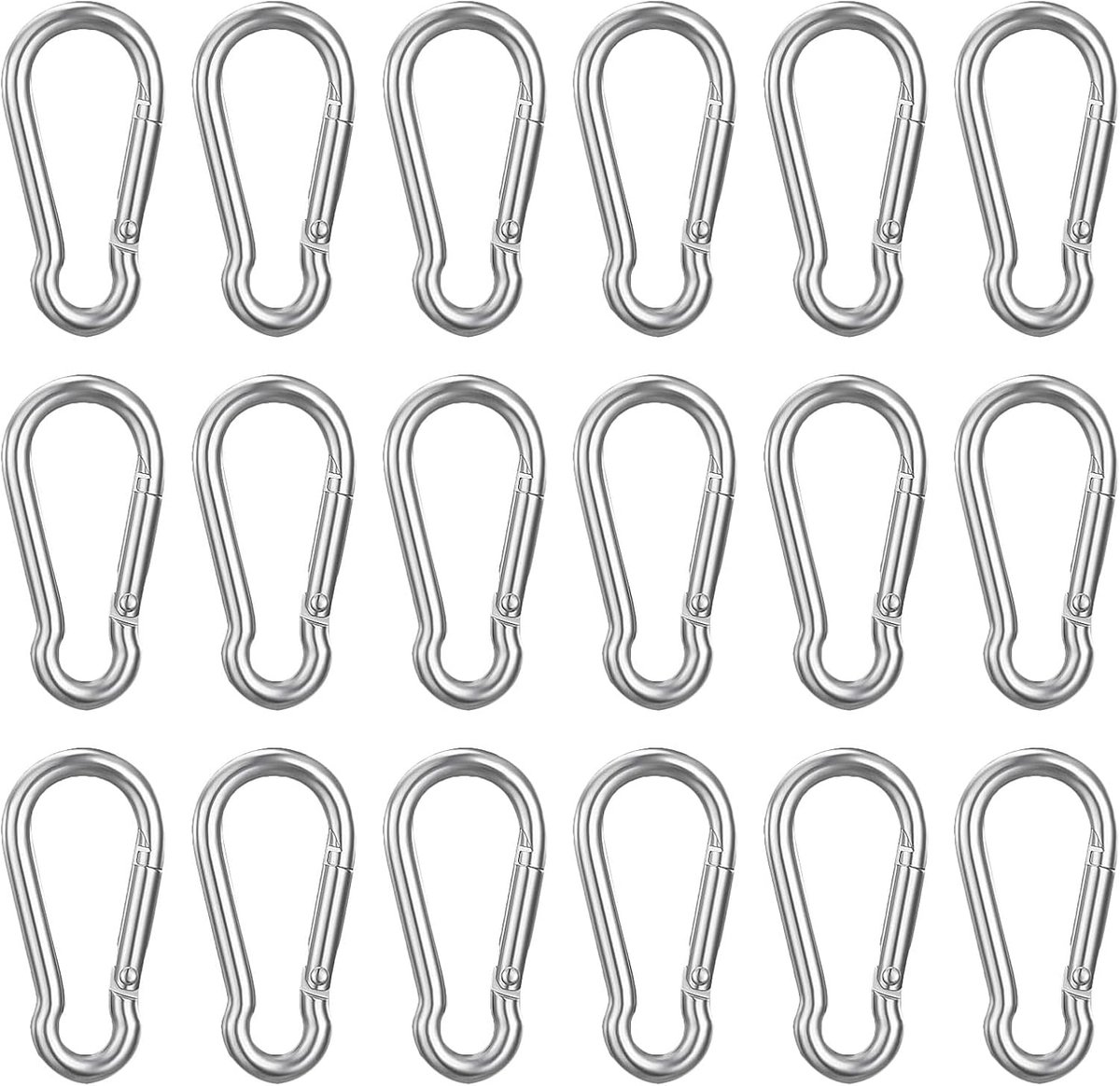 Carabiner haak 18pcs M5 - zware kwaliteit - multifunctioneel - ideaal voor buitenactiviteiten - SnelShoppen