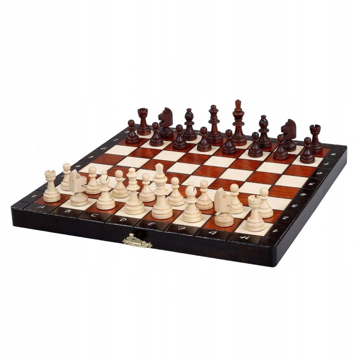 Magnetische Houten Schaakset - Gevlamd, 28x28 cm
