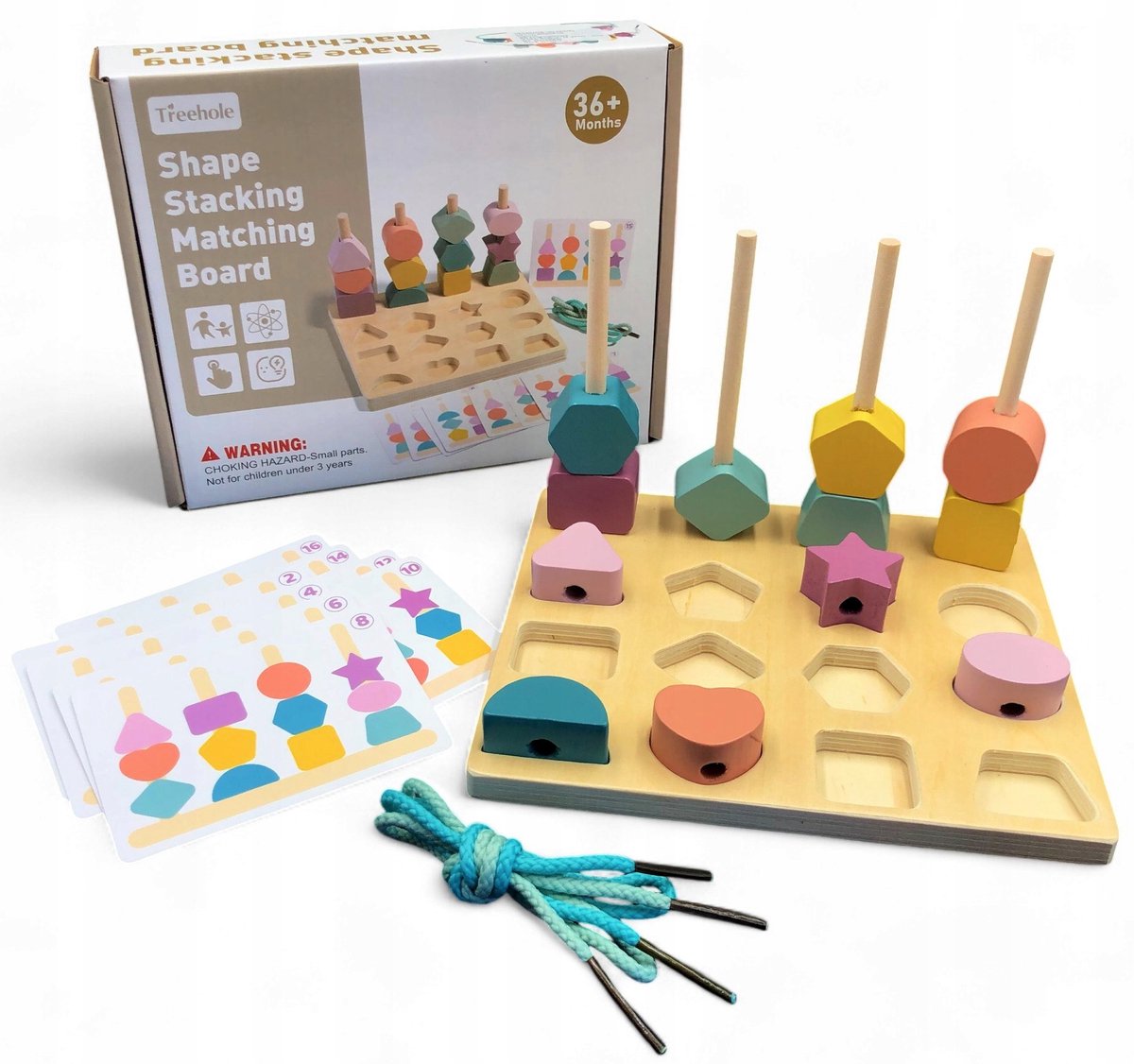 Houten Geometrische Vormen Speelgoed voor Kinderen - Educatief Cadeau