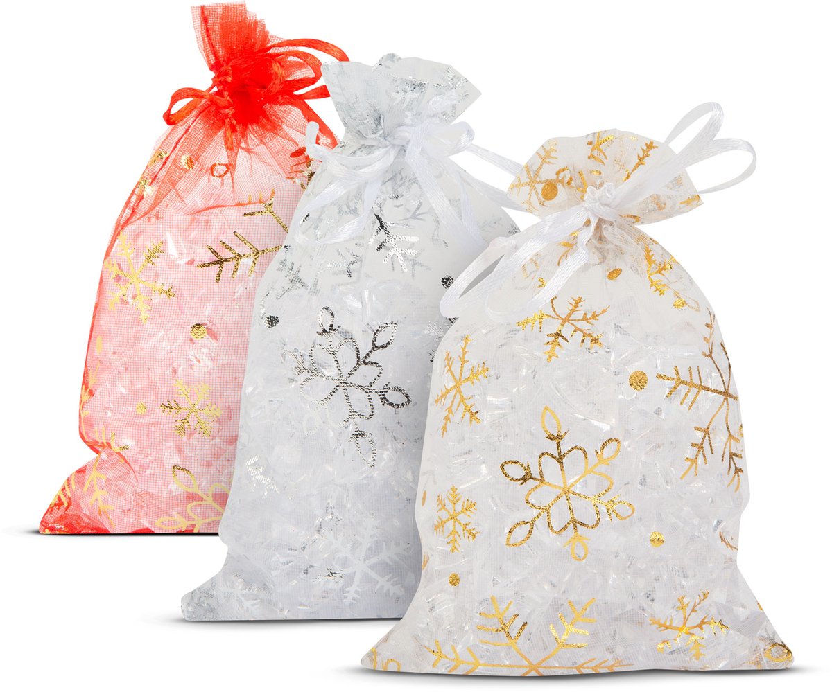 Organza cadeauzakje - 3 soorten - 10 x 15 cm 12 Stuks [58078A]