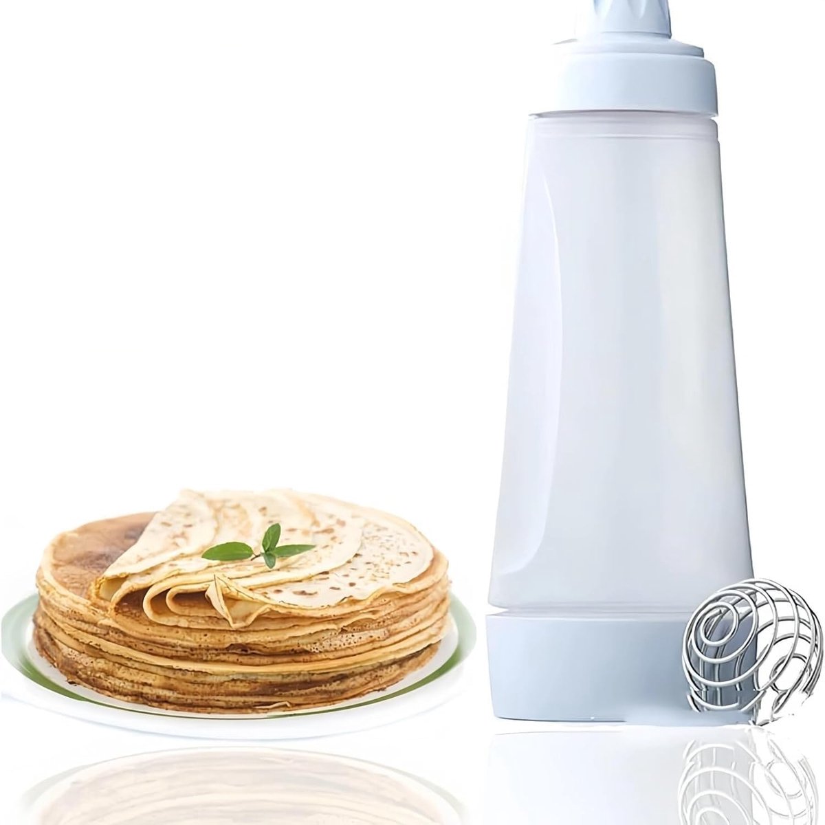Handbakkersdispenser - multifunctioneel - deegfles met maatmarkeringen - ideaal voor pannenkoeken - ShopVlot