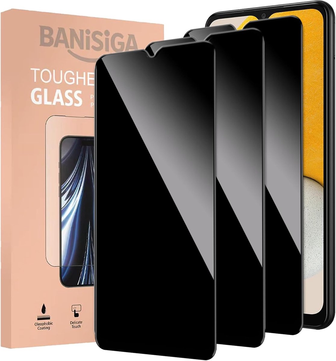 Beschermfolie voor Samsung Galaxy A13 - 3 stuks - 9H hardheid - anti-spion privacy - optimale bescherming - ShopVlot